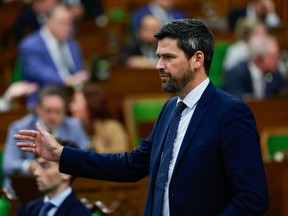 Minister of Justice Sean Fraser speaks during Question Period in the House of Commons.