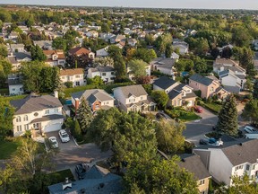 Suburban houses.