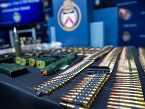 A police haul of ammo