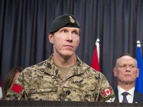 Maj.-Gen. L.W. Rutland, Commander 1st Canadian Division and David J. McGuinty,