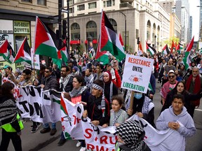 Anti-Israel protesters.