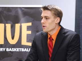Logan Stutz is the head coach and GM of the Sudbury Five basketball team. Stutz was introduced to the community at a press conference held at the Sudbury Community Arena in Sudbury, Ont. on Thursday August 9, 2018. John Lappa/Sudbury Star/Postmedia Network