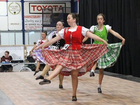 Members of the Young Stars Highland Dancers from Whitby, Ont. compete in the dancing competition at the Glengarry Highland Games on Friday August 3, 2018 in Maxville, Ont. Alan S. Hale/Cornwall Standard-Freeholder/Postmedia Network