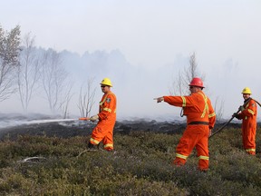 In this file photo, Greater Sudbury Fire Services firefighters were on the scene of a bush fire near the Gerry McCrory Countryside Sports Complex.