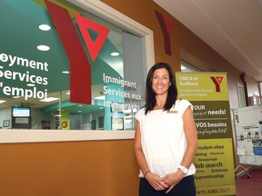 Sherry Mayer, quality assurance supervisor with the YMCA of northeastern Ontario Employment and Immigrant Services  in Sudbury, Ont., is co-ordinating a job crawl on August 23, 2018. John Lappa/Sudbury Star/Postmedia Network
