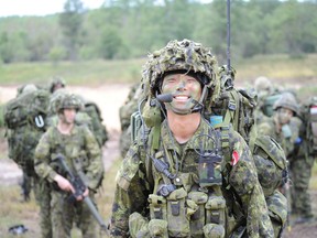 Canadian Army Reserve soldiers from the 2nd Battalion, Irish Regiment of Canada, based in Sudbury, are conducting training exercises in the city.