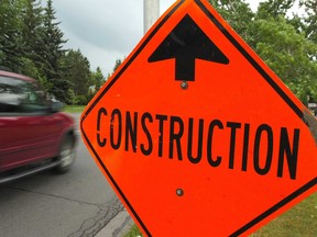 Construction signs.