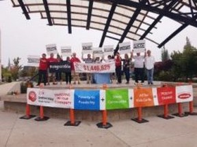 The community and local dignitaries were on hand to celebrate the number and show support for United Way’s efforts in communities across Huron and Perth.