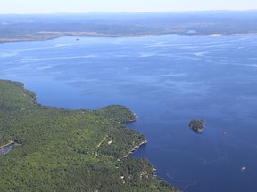 An aerial view of Lake Wanapitei.