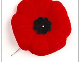 The lapel Poppy is worn with respect on the left side, over the heart, from the last Friday in October until November 11.
