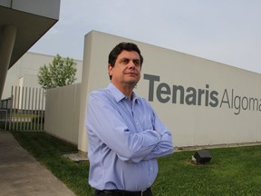 Guillermo Moreno, head of Canadian operations for Tenaris, stands outside the company's operation in Sault Ste. Marie.