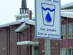 Photo of water protection sign to go with Sara McCleary item on drinking water sources, Nov. 2018