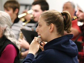 Members of the Laurentian Concert Band rehearse in this file photo.