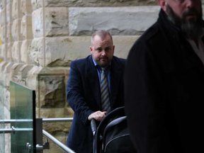 Michael Wilkins walks into the Elgin County Courthouse Thursday morning. He was acquitted in the death of Danny Digiandomenico.
Laura Broadley/Times-Journal