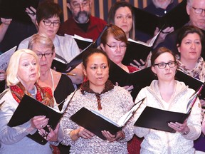 Members of the Bel Canto Chorus rehearse inn this file photo. John Lappa/Sudbury Star/Postmedia Network