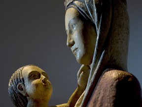 A beautiful statue in the chapel at  St. Joseph Seminary of Mary in Edmonton holding baby Jesus. The statue was carved by hand from a single piece of wood in France and is called Our Lady Judah. Postmedia file photo