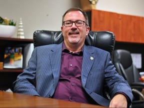 Chatham-Kent Mayor Darrin Canniff is shown after a year-end interview inside his office Dec. 20, 2018. He said he wants to do more to bring the community together. (Tom Morrison/Postmedia News)