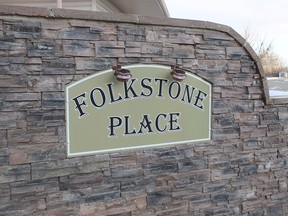 A sign outside of the Folkstone Place neighbourhood in Stony Plain. The Meridian Foundation intends to develop new affordable housing for seniors here which is expected to be in place in 2020. Photo by Evan J. Pretzer Rep/Ex Staff