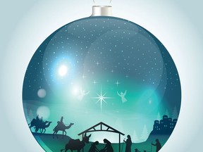 Vector illustration of nativity scene in Christmas ball.

Not Released (NR)