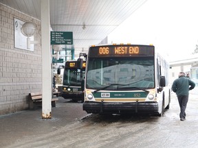 The Greater Sudbury transit station in downtown Sudbury. The city announced Tuesday service is returning to normal following the first wave of the COVID-19 pandemic.