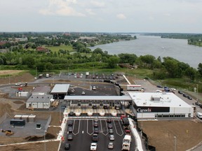 The Cornwall port of entry facilities as seen from the old high-level bridge on Tuesday July 8, 2014 in Cornwall, Ont. Lois Ann Baker/Cornwall Standard-Freeholder/Postmedia Network