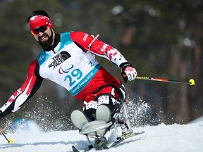 Collin Cameron of Canada competes in the Men's 7.5KM Sitting Biathlon event at Alpensia Biathlon Centre during day one of the PyeongChang 2018 Paralympic Games on March 10, 2018 in Pyeongchang-gun, South Korea. Cameron claimed gold on the World Cup circuit for the second time recently in Finland.