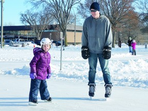 Breanna, 6, and her dad, Ashley, spent many days over the holiday at the new Clergue Park skating trail but "Today (Sunday) was the best day!" During four days early last week, more than 3,000 skaters showed up. The site offers snacks and hot drinks and Parks and Recreation hopes to add programming soon. Friday and Saturday night bonfires start at 5:30; the city keeps them burning until 9:30 p.m. The rink is open noon to 10 p.m. during weekdays and 10 a.m. to 10 p.m. on the weekend.