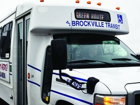 RONALD ZAJAC The Recorder and Times
A conventional transit bus pulls into the bus stop at the Brockville Shopping Centre. (FILE PHOTO)