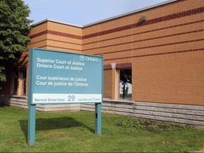 The courthouse that houses the Ontario Superior Court and Ontario Court of Justice in Cornwall, Ont.