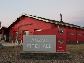 The Anzac Fire Hall in Anzac, Alta. on Saturday, October 20, 2018. Vincent McDermott/Fort McMurray Today/Postmedia Network