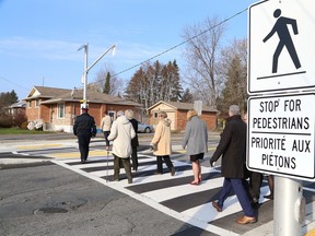 Pedestrian crossover. Postmedia/John Lappa