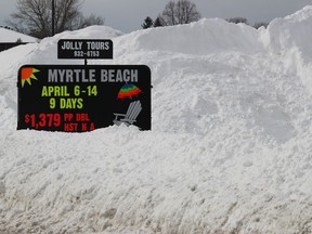 Sure, Myrtle Beach was looking pretty good on Wednesday. Photo on Wednesday, February 13, 2019, in Cornwall, Ont. Todd Hambleton/Cornwall Standard-Freeholder/Postmedia Network