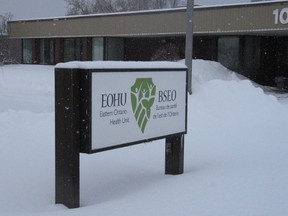 The Eastern Ontario Health Unit building on Pitt Street in Cornwall. Photo on Tuesday, January 16, 2018, in Cornwall, Ont.