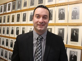 Mark Perrin, executive director of Tourism Sarnia-Lambton, stands Wednesday in the lobby at the Lambton County buildings in Wyoming. Perrin presented the tourism office's 2019 budget request to county council and spoke about plans to talk with municipalities in Lambton about the potential of using a hotel room tax to support local tourism.