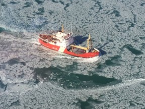 The Canadian Coast Guard ice breaker Griffon