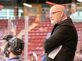 Sault College Cougars men's hockey coach Mike Hall