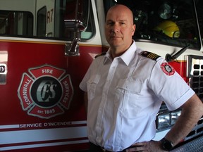 Cornwall deputy fire chief Jeff Weber on Wednesday March 27, 2019 in Cornwall, Ont. He was promoted to chief on Sept. 4, 2020. Alan S. Hale/Cornwall Standard-Freeholder/Postmedia Network