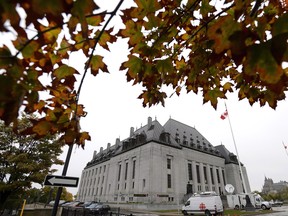 The Supreme Court of Canada is seen in Ottawa on October 11, 2018. THE CANADIAN PRESS/Justin Tang