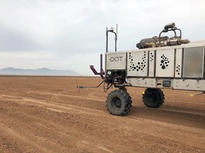 A fully autonomous sprayer works a field. Autonomous agricultural technology will be on display for the first time in Canada when the Canada's Outdoor Farm Show comes to Woodstock.
Submitted photo