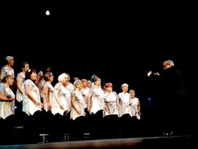 The Thousand Islanders Chorus performs under the direction of Stuart MacMartin on the Brockville Arts Centre stage on Thursday night, April 18, 2019 in Brockville, Ont. The group was one of that year's six inductees into the Brockville and Area Music and Performing Arts Hall of Fame (File Photo)