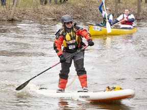 International stand-up paddle board racer Rachelle Price, from London, Ontario, raced the Raisin River Canoe Race this year in a trial run for organizers to see if the class would be added in future races.
Phillip Blancher/Special to the Cornwall Standard-Freeholder/Postmedia Network