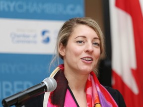 Minister of Tourism Melanie Joly was the guest speaker at a Greater Sudbury Chamber of Commerce luncheon in Sudbury, Ont. on Friday April 12, 2019. Joly spoke about how the recent federal budget proposes to create a Canadian Experiences Fund to support communities across Canada to create or improve tourism-related infrastructure, products and experiences. John Lappa/Sudbury Star/Postmedia Network