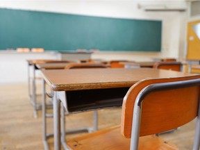 School classroom with blackboard. Getty Images/iStockphoto