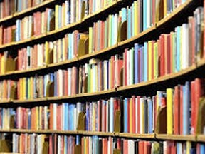 library shelves