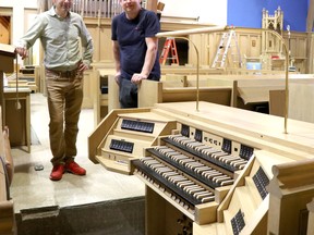 Stephen Mallinger and Siegmund Tessmer at St. Luke's Cathedral in Sault Ste. Marie, Ont., on Thursday, June 6, 2019. (BRIAN KELLY/THE SAULT STAR/POSTMEDIA NETWORK)