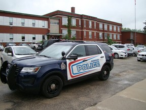 Hanover Police Service at the former John Diefenbaker Secondary School on June 13, 2019. (file photo)