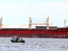 Bulk carrier Federal Columbia prepares to enter Soo Locks in Sault Ste. Marie, Mich., on Tuesday, June 18, 2019. (BRIAN KELLY/THE SAULT STAR/POSTMEDIA NETWORK)