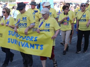 The survivors' victory lap started the events on Friday night, at Relay For Life in Maxville. Photo on Friday, June 7, 2019, in Maxville, Ont. Todd Hambleton/Cornwall Standard-Freeholder/Postmedia Network