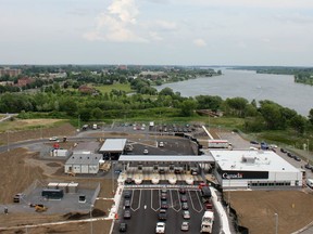 The Cornwall port of entry facilities as seen from the old high-level bridge on Tuesday July 8, 2014 in Cornwall, Ont. Lois Ann Baker/Cornwall Standard-Freeholder/Postmedia Network