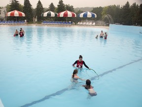 East Park was one of over 400 venues around the world that held simultaneous swimming lessons in London, Ont. on Thursday June 20, 2019. The World's Largest Swimming Lesson has been an annual event for 10 years. East Park participated for the first time this year. Organizers hope to break their own world record (36,564 participants in 22 countries set in 2014). Bad weather hampered London's effort with only 11 people taking to the water. Derek Ruttan/The London Free Press/Postmedia Network